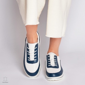 Pantofi casual de dama din piele naturala LF0002 ALBCUNAVY - Img 2