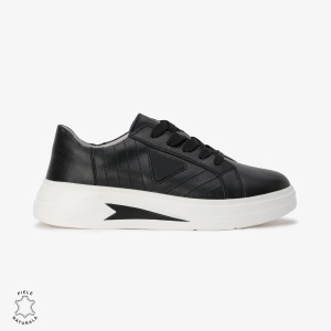 Pantofi Casual de dama din Piele naturala LF0523 NEGRU - Img 2