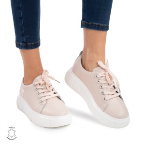 Pantofi Casual de dama din Piele naturala LF0527 Roz