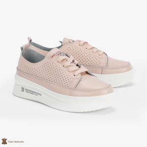 Pantofi Casual de dama din Piele naturala Șic Urban LF0487 ROZ - Img 3