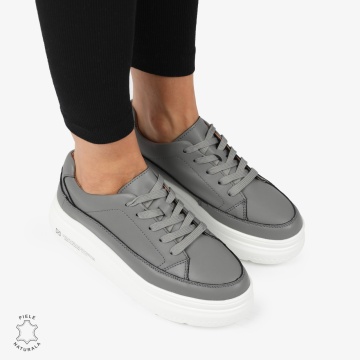 Pantofi CASUAL PIELE NATURALA LF1271 Gri inchis