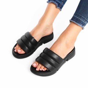 Papuci dama din Piele Ecologica negre LF0212