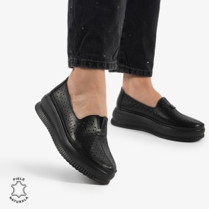 BALERINI dama din Piele Naturala LF0861 NEGRU - Img 2