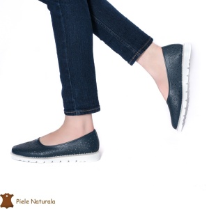 Balerini Dama Piele naturală LF0030 BLEUMARIN