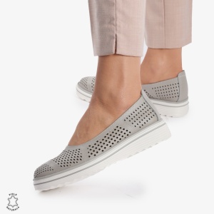 Balerini Dama Piele naturală LF0105 GRI - Img 3