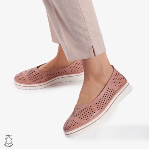Balerini Dama Piele naturală LF0105 ROZ