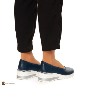 Balerini Dama Piele Naturala slip-on LF0082 NAVY - Img 4