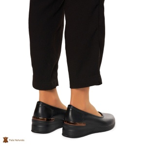 Balerini Dama Piele Naturala slip-on LF0082 NEGRU - Img 4