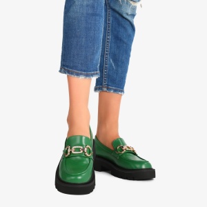 Mocasini dama din Piele Ecologica LF0548 VERDE