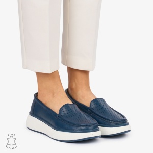 MOCASINI dama din Piele Naturala LF1057 CULOARE: BLEUMARIN