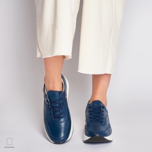 Pantofi Casual dama din Piele naturala Multicolor LF1234 BLEUMARIN - Img 2