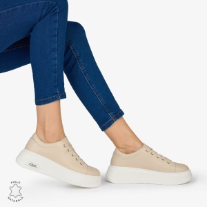 PANTOFI CASUAL Dama Piele Naturala LF1054 Culoare: BEJ