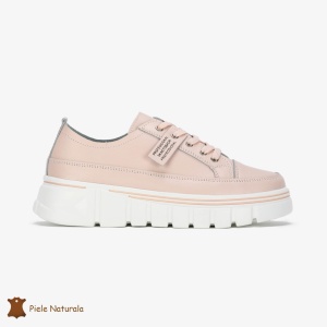 Pantofi Casual de dama din Piele naturala Interior confortabil LF0488 ROZ