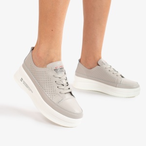Pantofi Casual de dama din Piele naturala Șic Urban LF0487 GRI