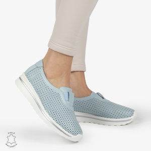 Pantofi Perforati Dama Piele naturală LF0104 ALBASTRU