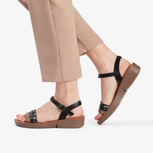 Sandale din Piele Ecologica LF0160 NEGRU - Img 3