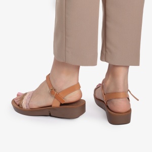 Sandale din Piele Ecologica LF0160 Roz - Img 3