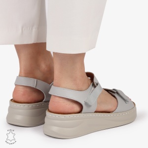 Sandale din piele naturală cu talpă ușoară pentru confort LF1401 GRI - Img 4