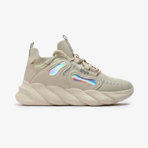 SNEAKERS din Piele Ecologica si textil LF0130 Bej