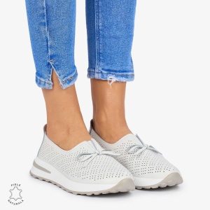 BALERINI dama din Piele Naturala LF1060 CULOARE: ALB