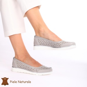 Balerini Dama Piele naturală LF0026 GRI - Img 3