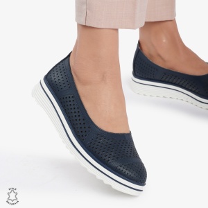 Balerini Dama Piele naturală LF0105 BLEUMARIN - Img 2