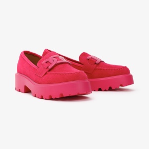 Mocasini dama din Piele Ecologica intoarsa LF0563 FUCSIA - Img 3