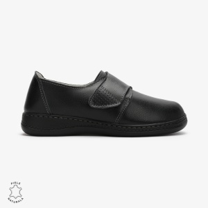 Mocasini dama din Piele naturală LF0017 Negru - Img 2