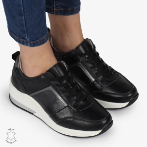 Pantofi Casual dama din Piele naturala LF1333 NEGRU - Img 2