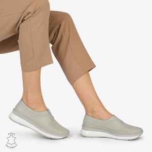 PANTOFI CASUAL Dama Piele Naturala USOR INALTA LF1050 Culoare: GRI - Img 2