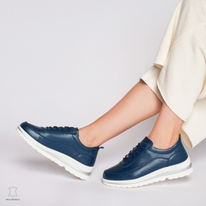Pantofi casual de dama din piele naturala LF0002 BLEUMARIN - Img 3