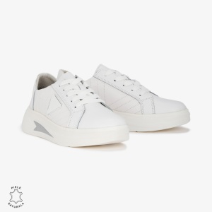 Pantofi Casual de dama din Piele naturala LF0523 ALB - Img 2