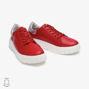 Pantofi Casual din Piele Naturala LF0680 ROSU