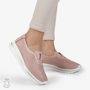 Pantofi Perforati Dama Piele naturală LF0104 ROZ