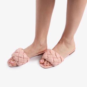 Papuci dama din Piele Ecologica roz LF0151 - Img 2