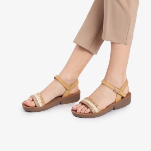 Sandale din Piele Ecologica LF0160 Bej