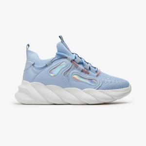 SNEAKERS Dama din Piele Ecologica si textil LF0130 Albastru