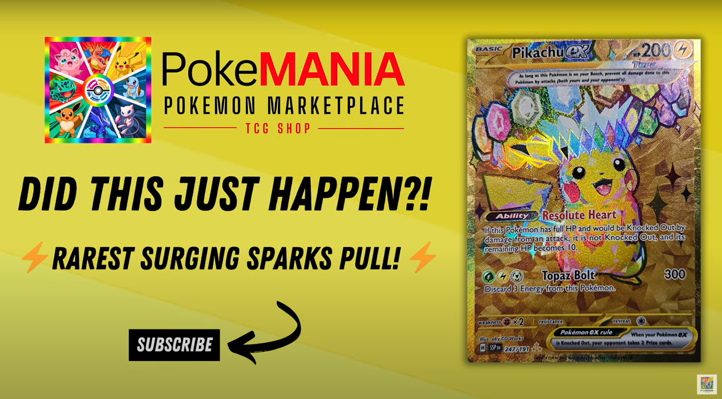 We pulled the rarest card from Pokémon din Surging Sparks!