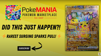 We pulled the rarest card from Pokémon din Surging Sparks!