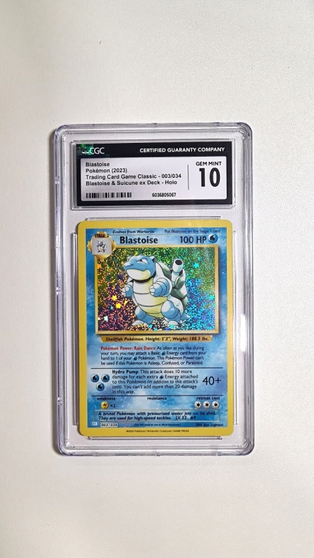 Blastoise Holo #003/034 GGC 10 Gem Mint Holo - Pokémon (2023