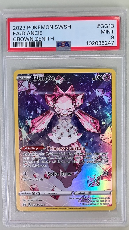 Diancie #GG13/GG70 PSA 9 Mint Full Art (български)