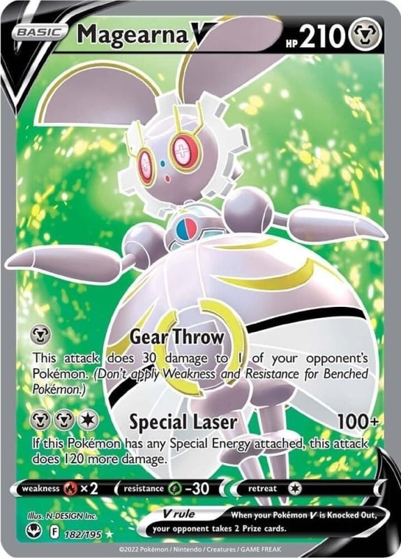 Magearna V #182/195 PSA 10 GEM MT - Silver Tempest (SWSH12)