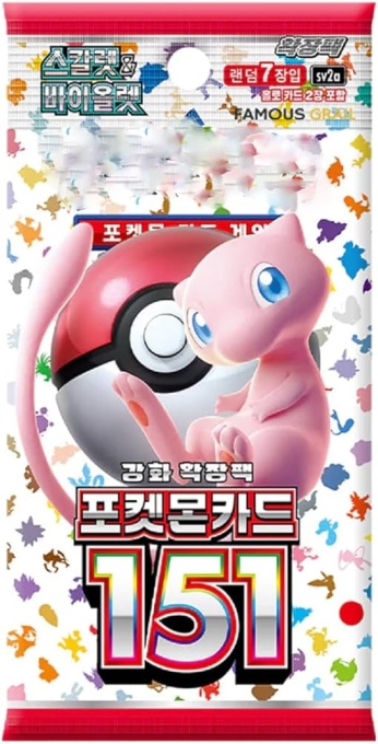 Pokémon Pokémon Scarlet &amp; Violet 151 Booster Pack KR Фабрично запечатан - 1 бустер пакет (корейски)