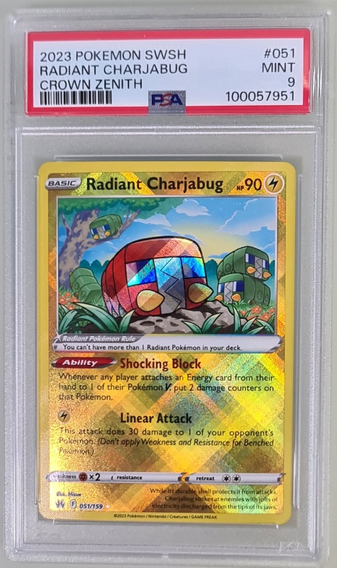 Radiant Charjabug #051/159 Radiant Rară (Engleză) PSA 9