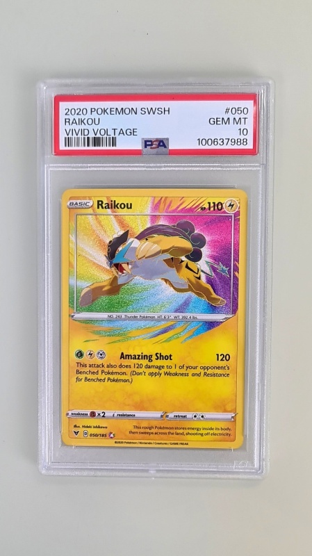 Raikou #050/185 Rare (English) PSA 10 GEM MT
