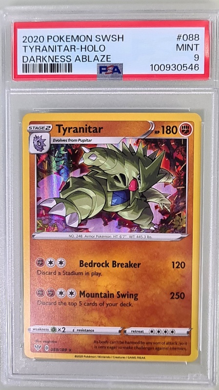 Tyranitar Holo #088/189 Holo Rare (Български) PSA 9 MINT