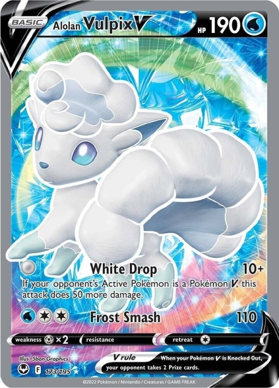 【PSA10】 ロコン アローラロコン/Vulpix Alolan Vulpix Alolan Vulpix V #173/195 PSA 10 GEM MT - Silver Tempest (SWSH12)