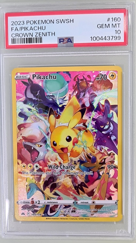 Pikachu FA/PIKACHU #160/159 Пълно изкуство Ултра рядко (английски) PSA 10 GEM MT