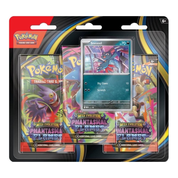 Pokémon TCG: Mega Evolution - Phantasmal Flames - 3-Pack Blister - Sneasel