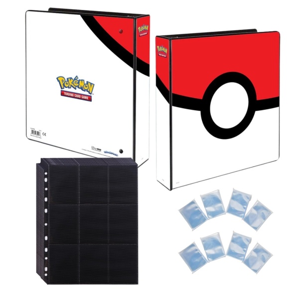 Bundle: TCG Binder + Set of 30 Sheets with 2 sides, 540 Sleeves + 50 Protective Soft Sleeves